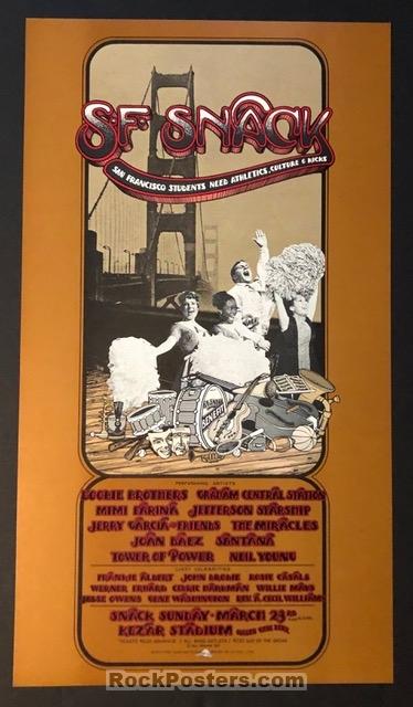 AUCTION - AOR-4.49 - Grateful Dead Neil Young 1975 SNACK Benefit Poster - Randy Tuten - Mint-226885-136308