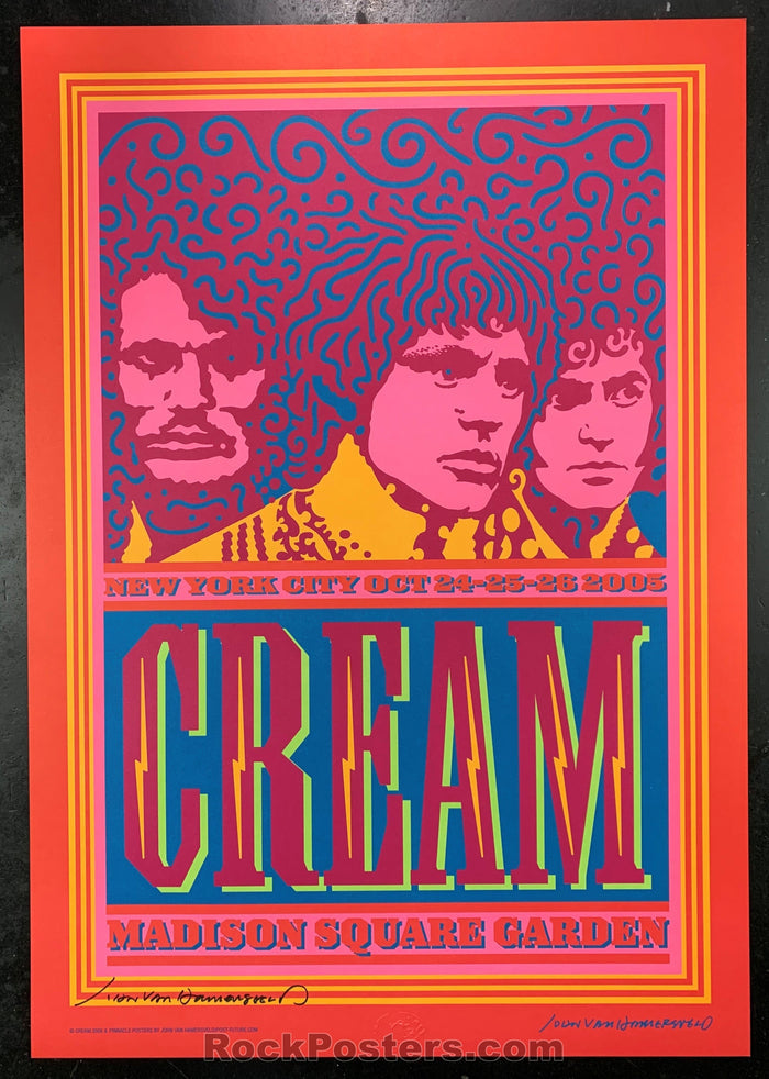 AUCTION - Cream  -  Artist SIGNED 2005 Poster - Madison Square Garden - Condition - Near Mint-76916-51801