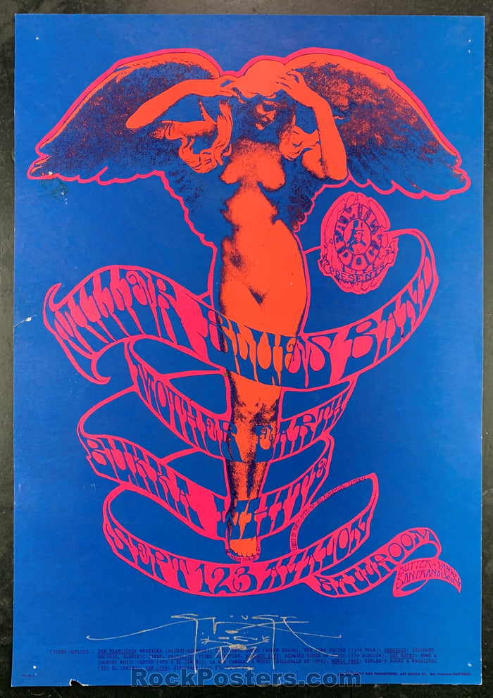 AUCTION - FD 78 - Steve Miller, Mouse Signed Poster - Avalon Ballroom - Condition - Rough-73072-48257