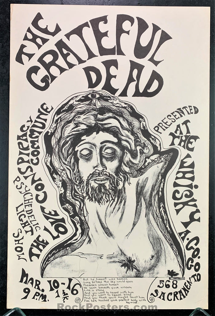 AUCTION - Grateful Dead  -  Original 1967 Poster - Whisky A Go-Go SF - Condition - Near Mint Minus-76921-51807