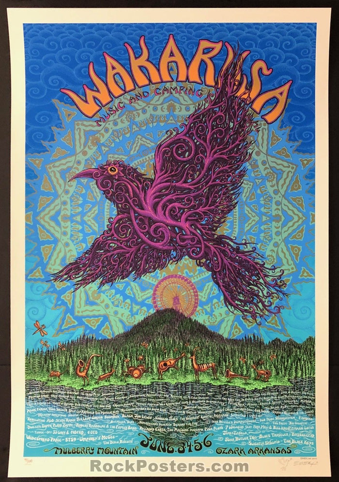 AUCTION - Emek Wakarusa  -  '10 Widespread Panic Silkscreen Poster Cream Edition of 100 - Condition -  Mint-75776-51835