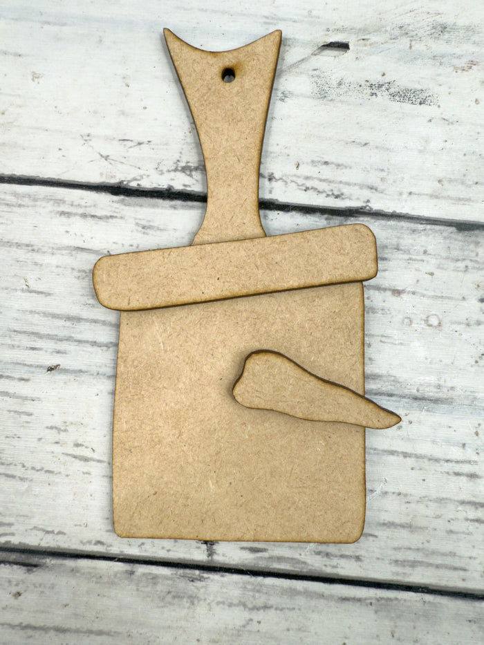 Simple Snowman Cutting Board Ornament DIY Kit