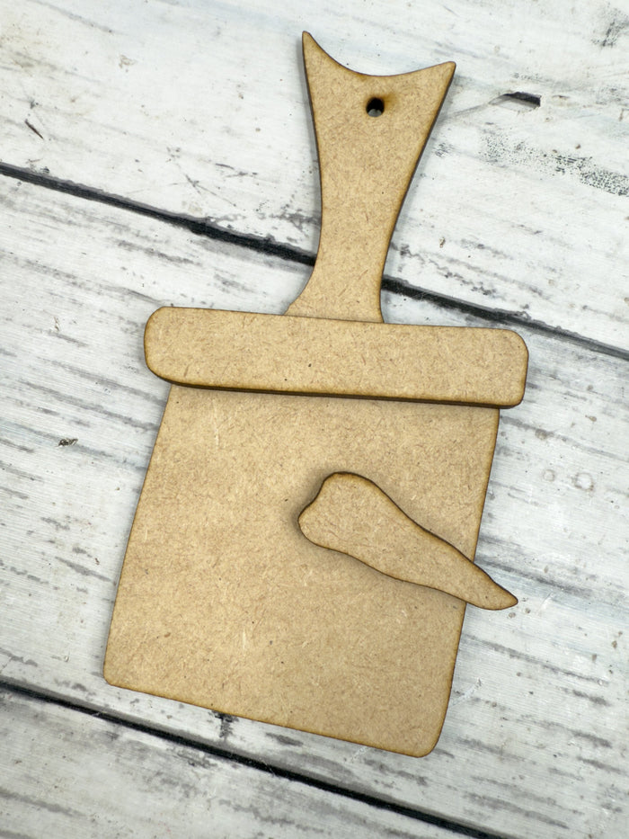Simple Snowman Cutting Board Ornament DIY Kit