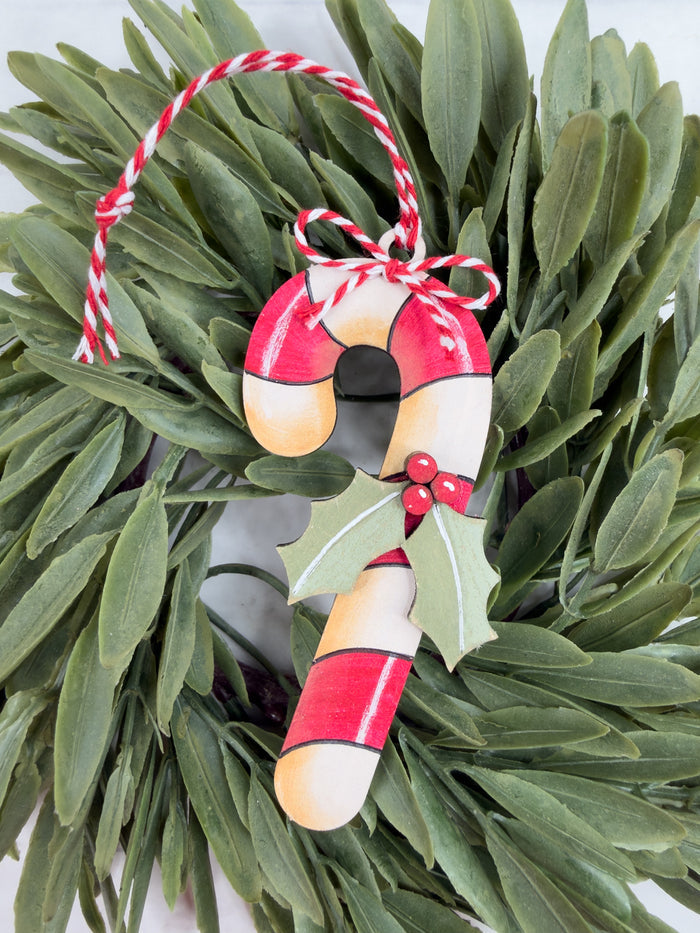 Single Candy Cane Ornament DIY Kit