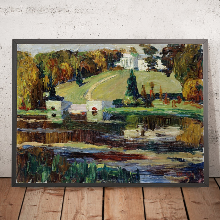 A framed image of
