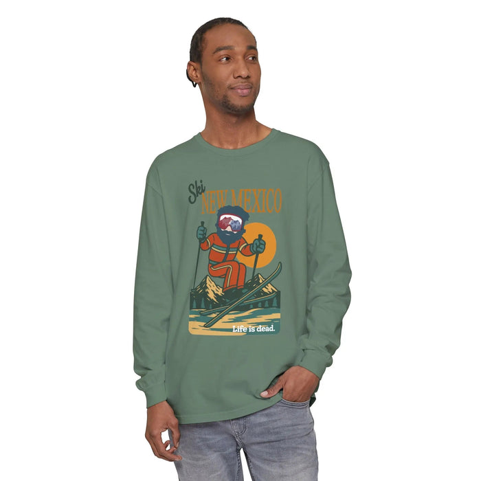 Ski New Mexico - Life is DeadMountain Collection Garment-Dyed Long Sleeve T-Shirt