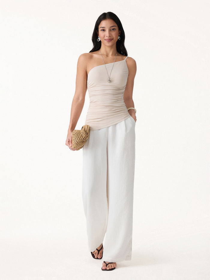 OGLmove Ruched One Shoulder Asymmetrical Bra Top