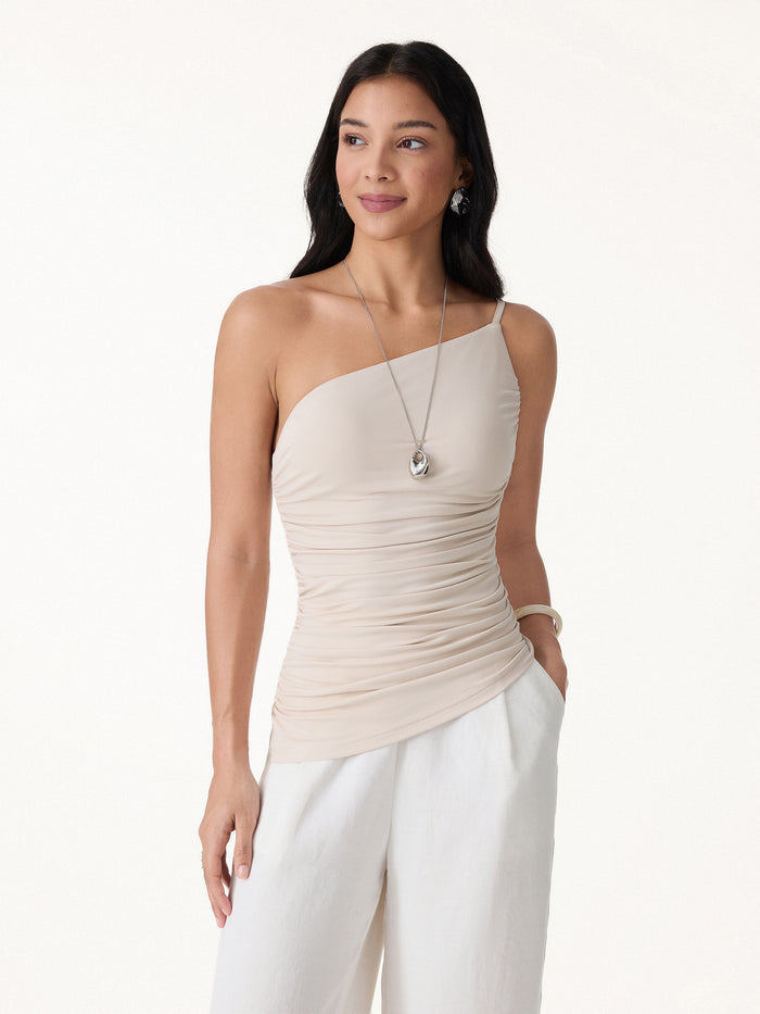 OGLmove Ruched One Shoulder Asymmetrical Bra Top