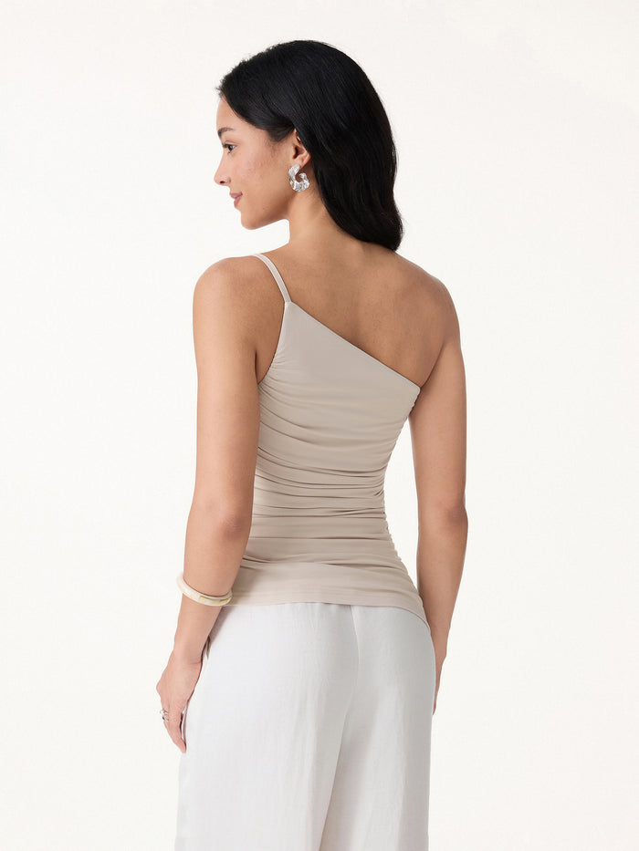 OGLmove Ruched One Shoulder Asymmetrical Bra Top