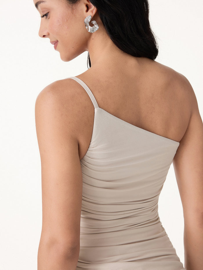 OGLmove Ruched One Shoulder Asymmetrical Bra Top