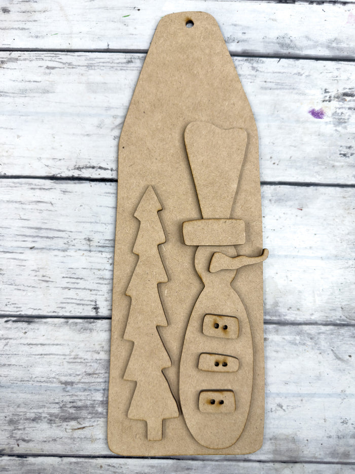 Skinny Primitive Snowman Cutting Board DIY Kit