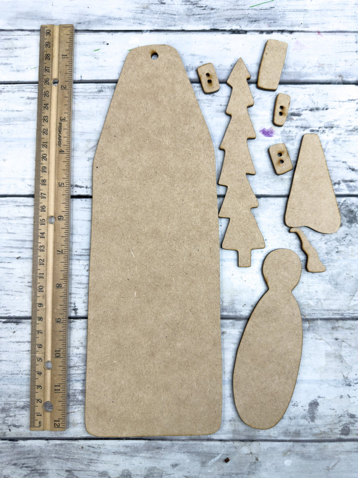 Skinny Primitive Snowman Cutting Board DIY Kit
