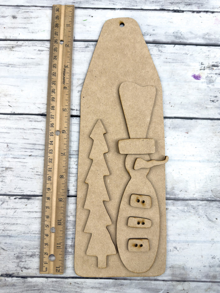 Skinny Primitive Snowman Cutting Board DIY Kit