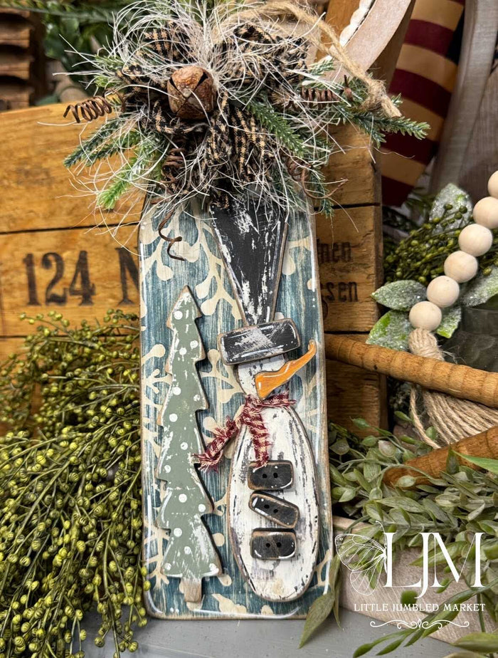 Skinny Primitive Snowman Cutting Board DIY Kit
