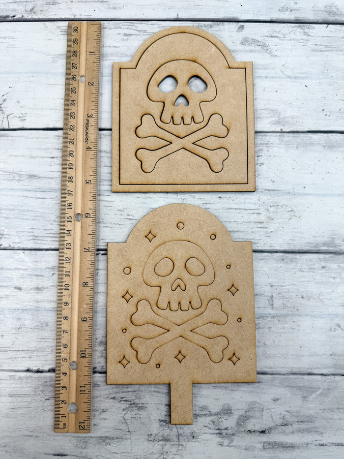 Skull and Cross Bones Insert for Spindle Base
