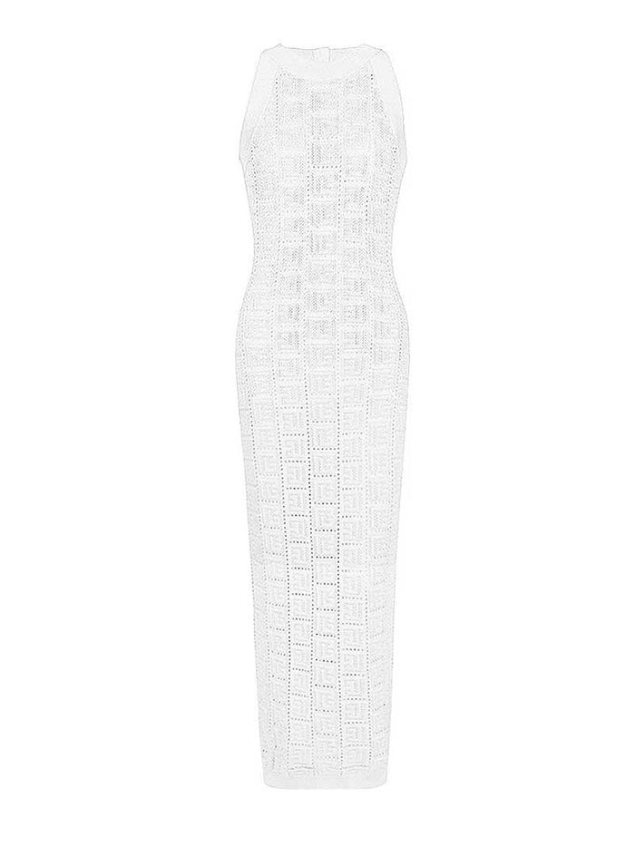 Sleveless Knitted Halter-Neck Midi Dresses