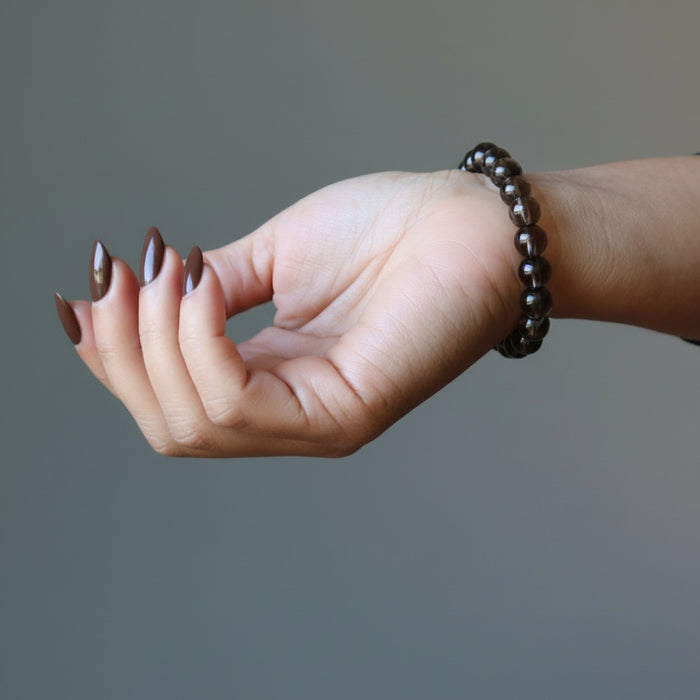 model wearing Smoky Quartz Bracelet