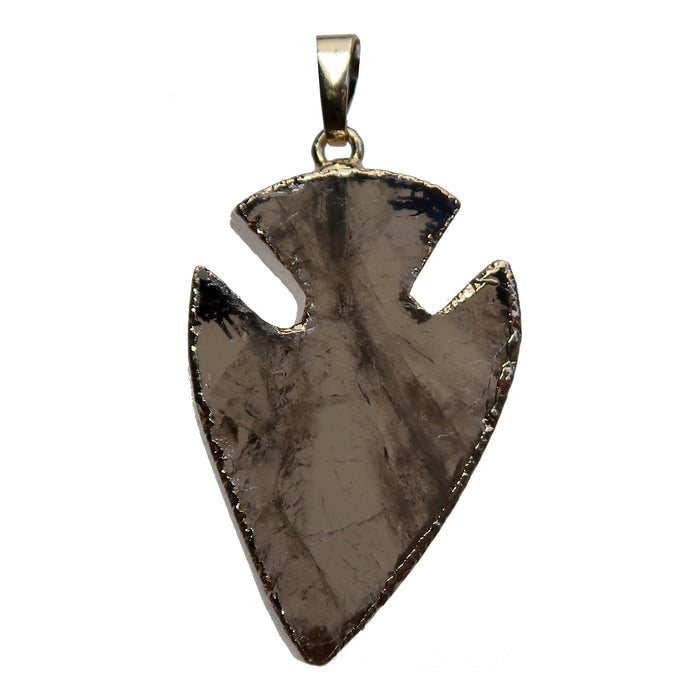 smoky quartz arrowhead pendant