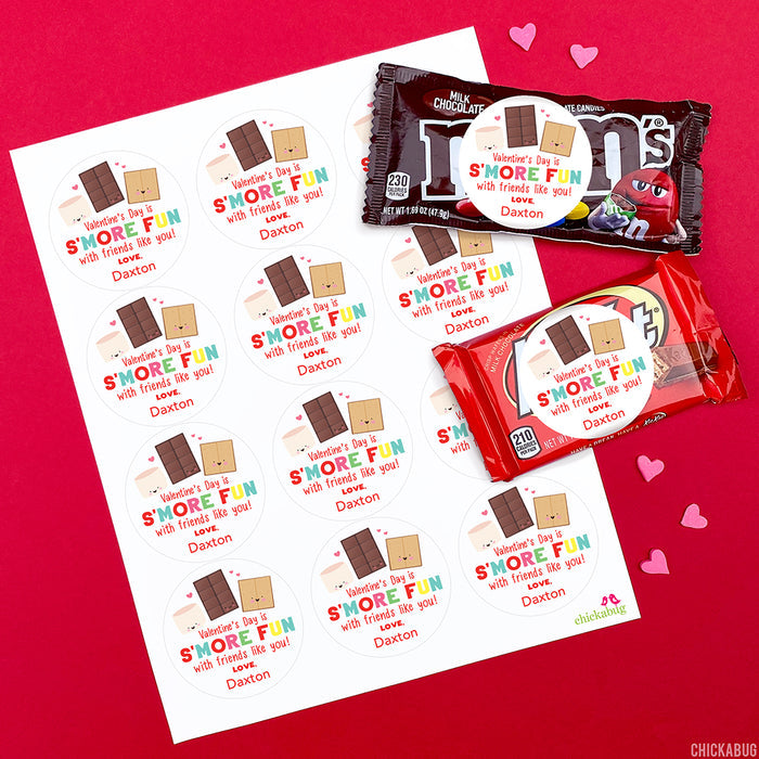 S'more Valentine's Day Stickers