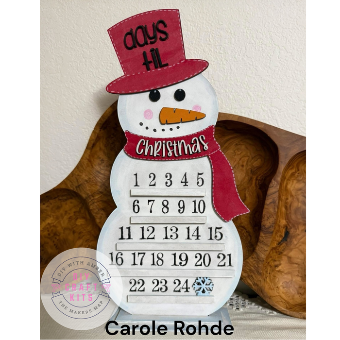 Snowman Advent Calendar Sign DIY Kit