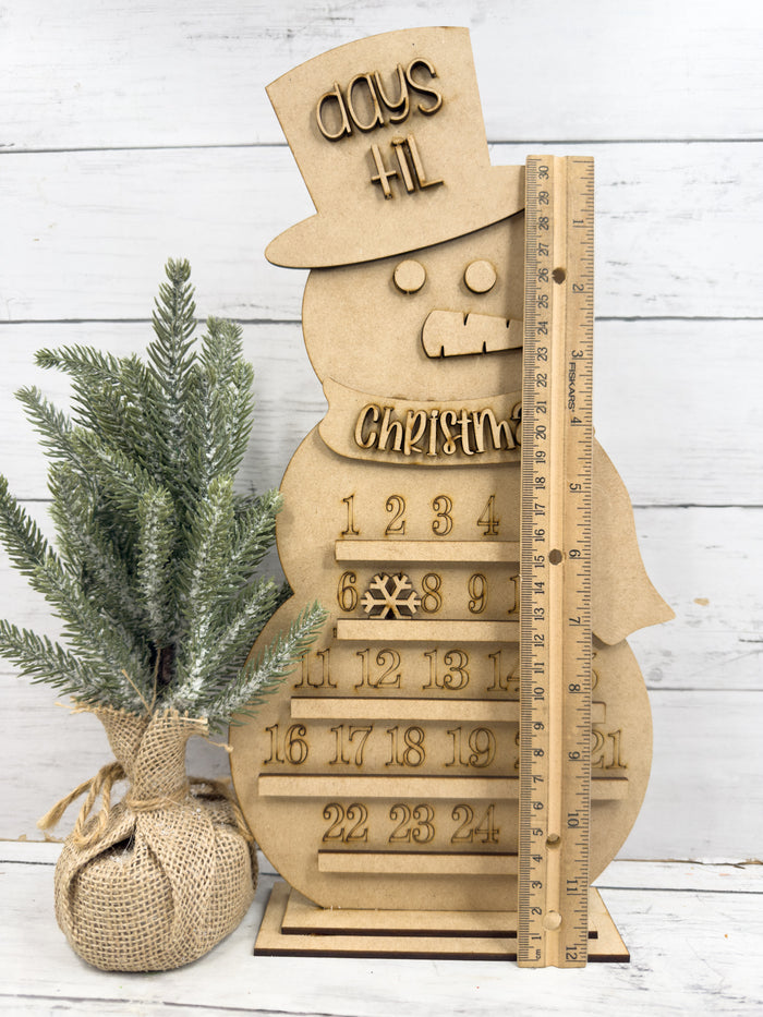 Snowman Advent Calendar Sign DIY Kit