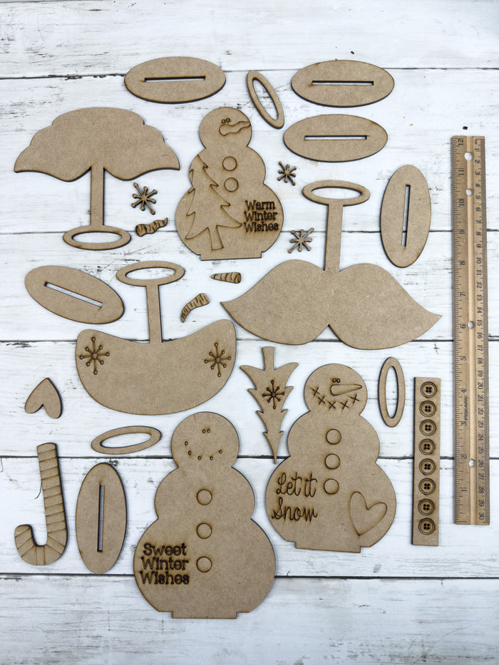 Snowman Angel Trio DIY Kit