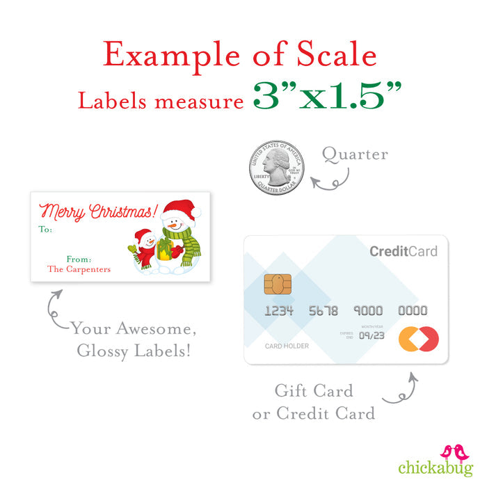 Snowman Christmas Gift Labels