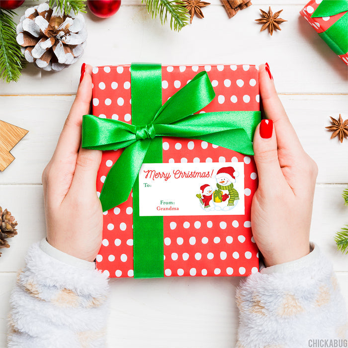 Snowman Christmas Gift Labels