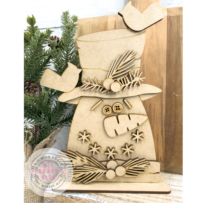 Snowman Head Shelf Sitter DIY Kit