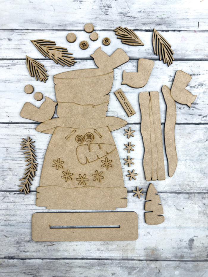 Snowman Head Shelf Sitter DIY Kit