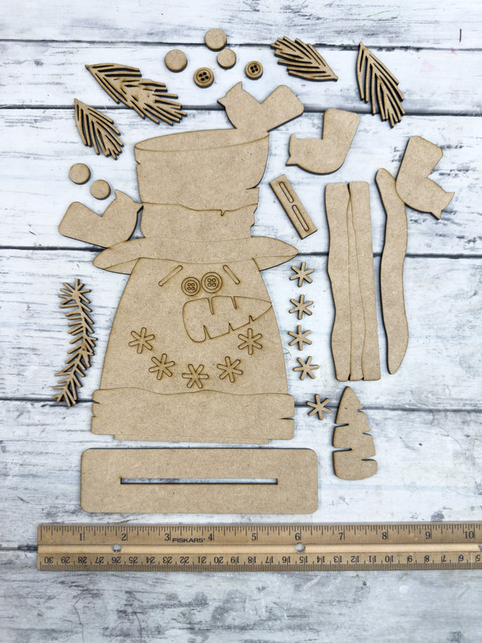 Snowman Head Shelf Sitter DIY Kit