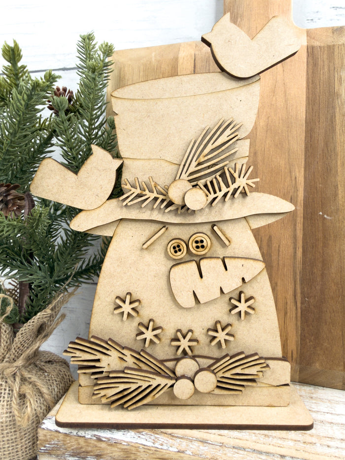 Snowman Head Shelf Sitter DIY Kit