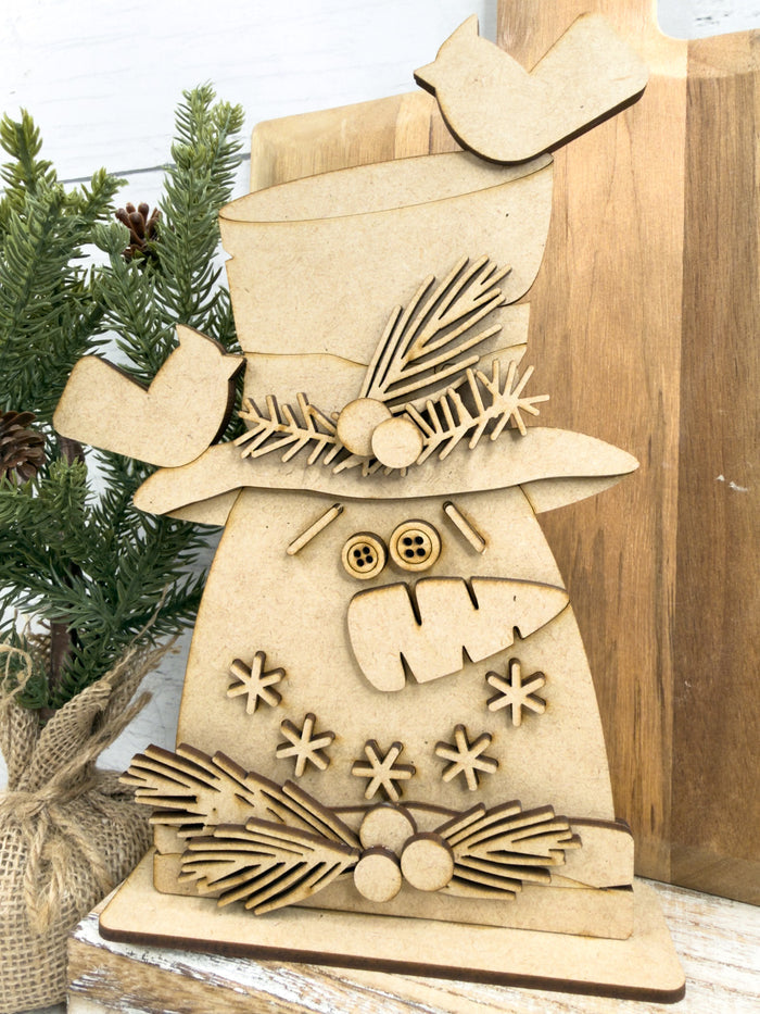 Snowman Head Shelf Sitter DIY Kit