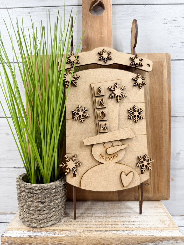 Snowman Sled DIY Kit