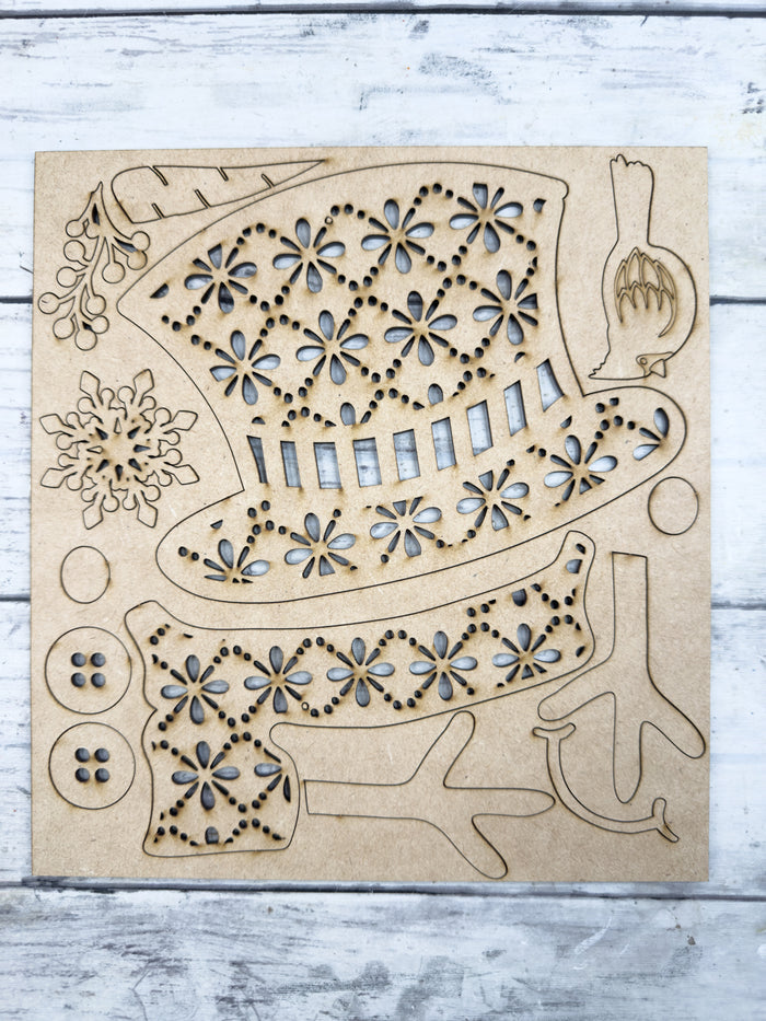 Snowman Wooden Embellishments ONLY