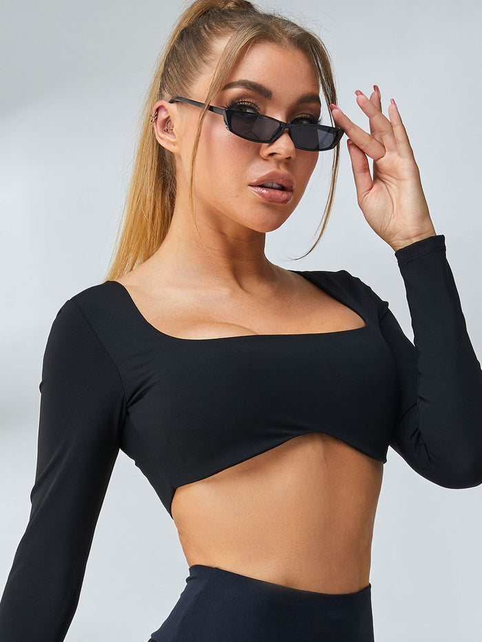 Solid Color With Chest Long Sleeves