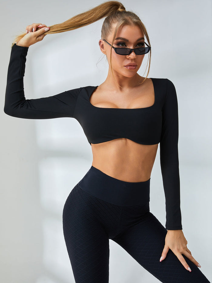 Solid Color With Chest Three-dimensional Tracksuit
