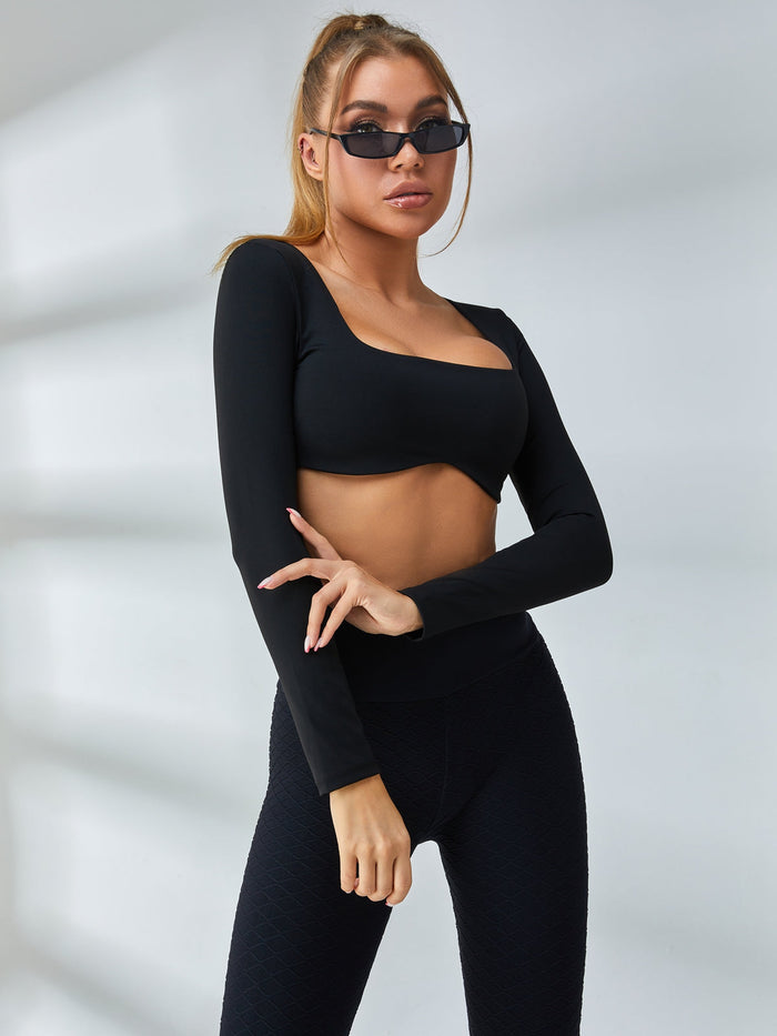 Solid Color With Chest Three-dimensional Tracksuit