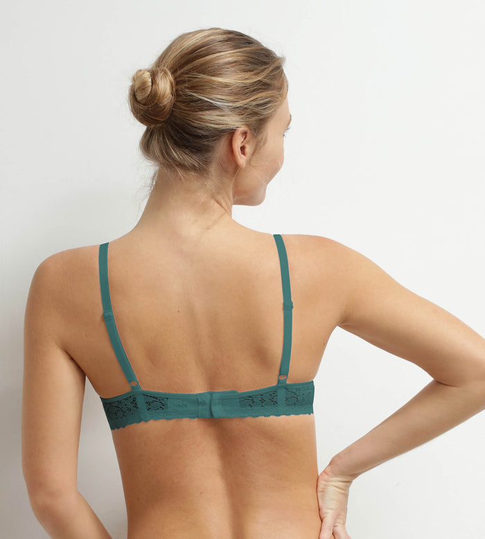 Soutien-gorge corbeille à armatures en microfibre vert Daily Dentelle