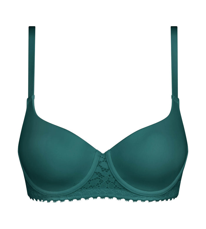 Soutien-gorge corbeille à armatures en microfibre vert Daily Dentelle