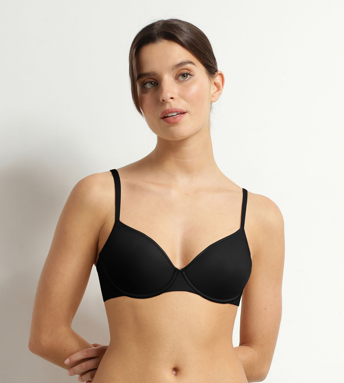 Soutien-gorge corbeille en microfibre Noir Dim Invisible