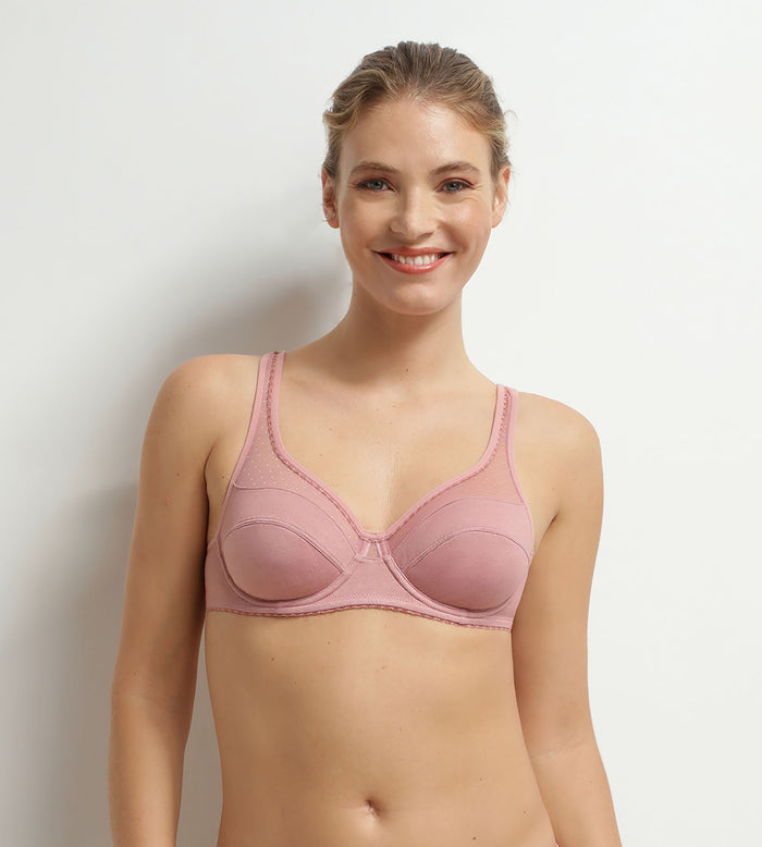 Soutien-gorge emboîtant avec armatures Rose Generous Coton Bio