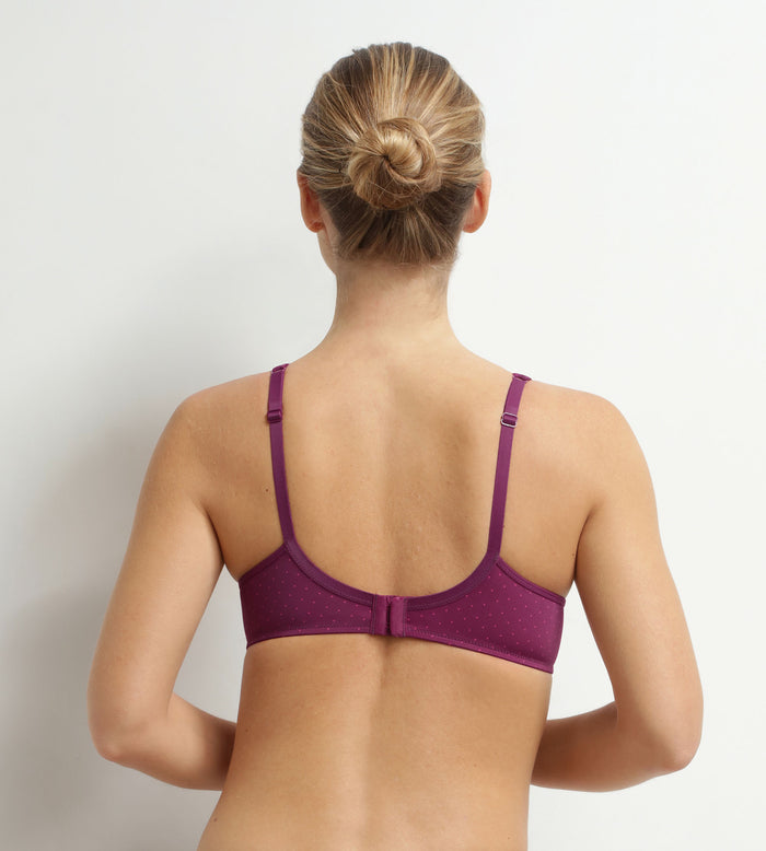 Soutien-gorge emboîtant en microfibre et tulle à pois Generous