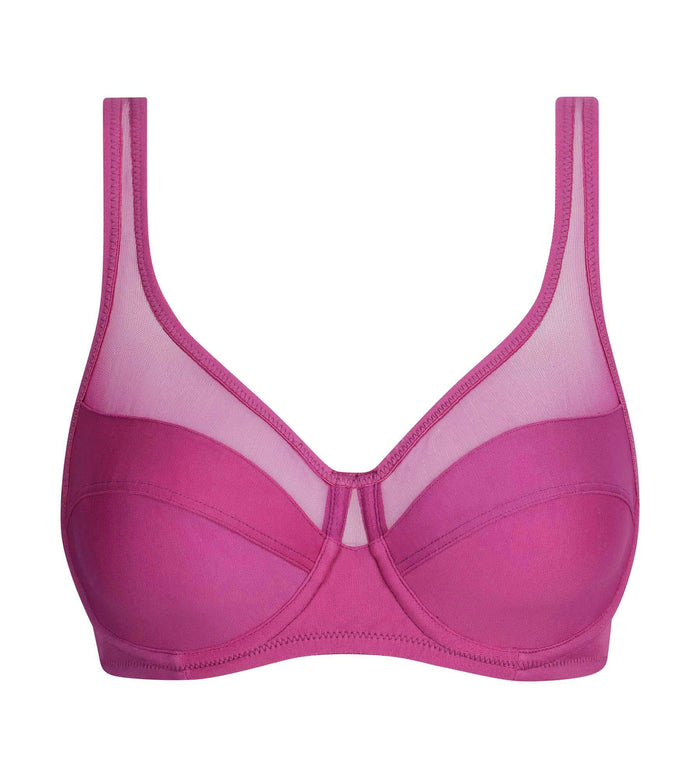 Soutien-gorge emboîtant en microfibre et tulle Cassis Generous