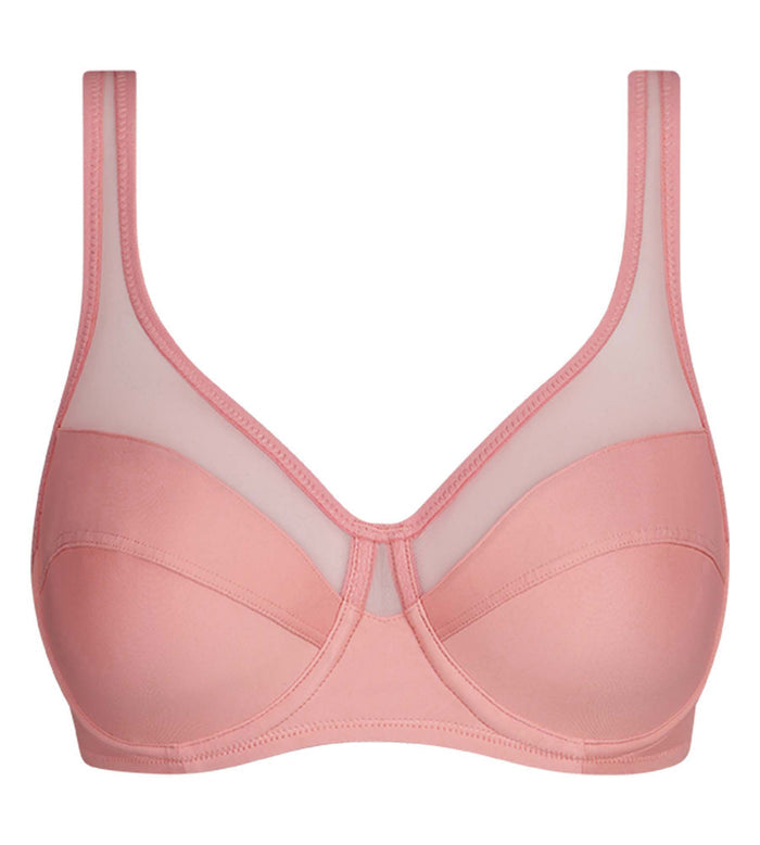 Soutien-gorge emboîtant en microfibre et tulle Rose Generous
