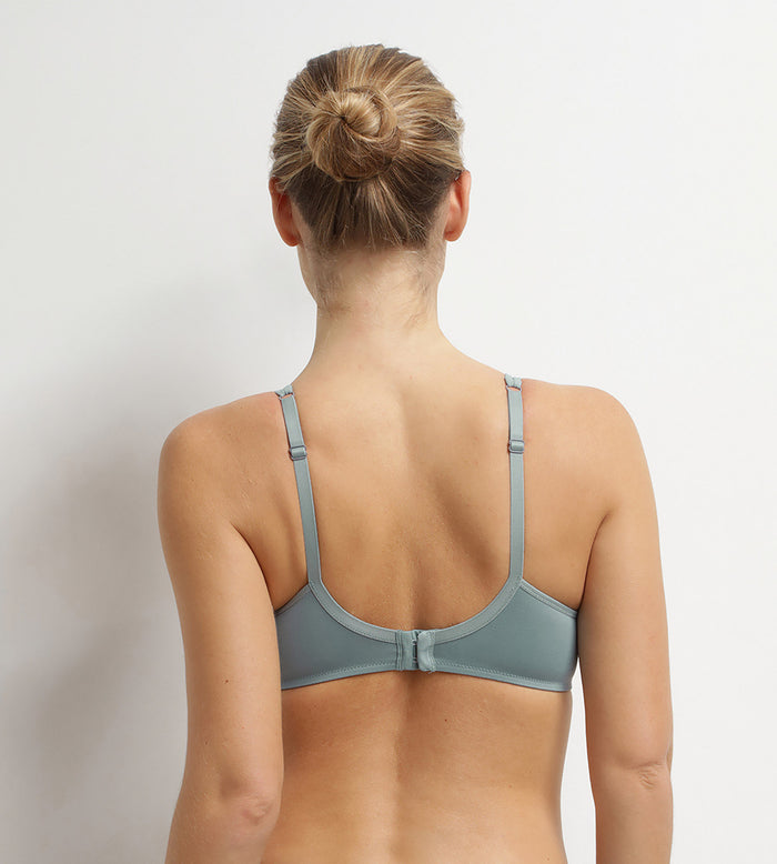 Soutien-gorge emboîtant en microfibre et tulle Sauge Generous