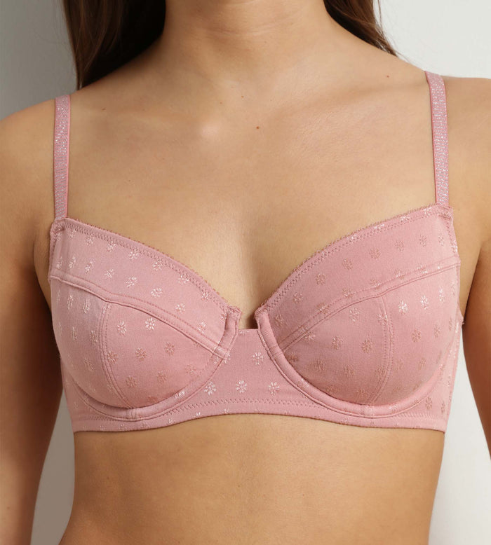 Soutien-gorge full cup en microfibre Rose à fleurs Cosy Time