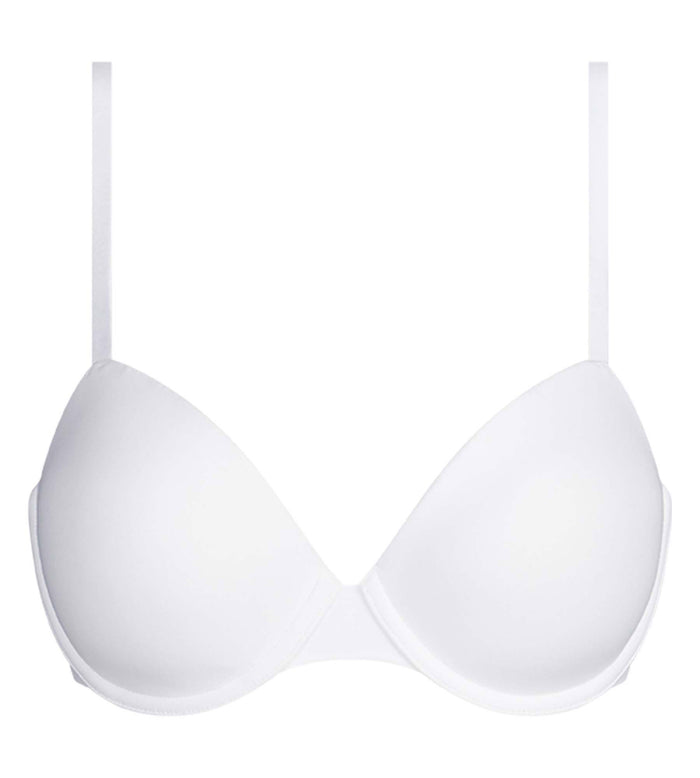 Soutien-gorge paddé à armatures en microfibre Blanc Dim Invisible
