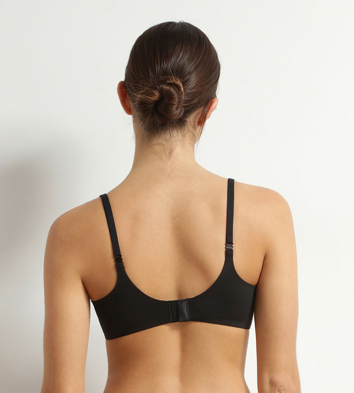 Soutien-gorge paddé à armatures en microfibre Noir Dim Invisible