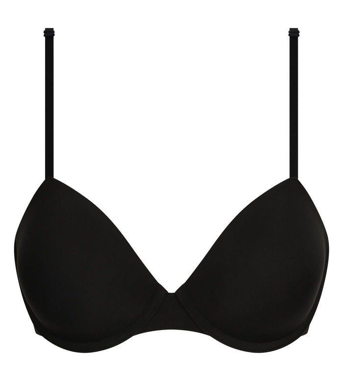 Soutien-gorge paddé à armatures en microfibre Noir Dim Invisible